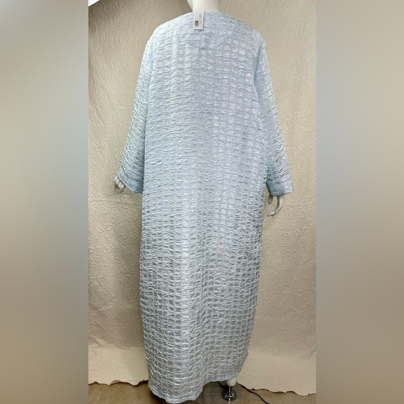 Diamond Tea XL Crinkle Satin Long Zip Robe NWT - Picture 4 of 16